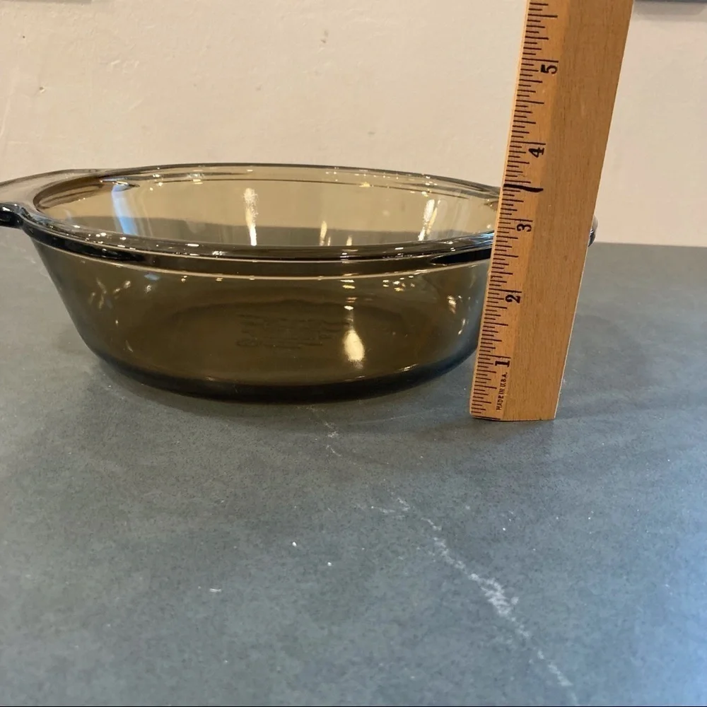 Vintage Anchor Hocking tan glass casserole dish